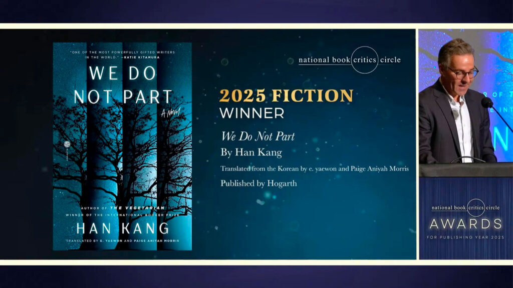 “Sem Despedidas”, de Han Kang, vence o National Book Critics Circle Awards